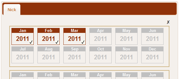 First Fridays Attendance Log with dates selected