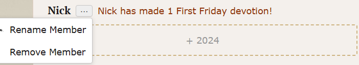 The member three-dot context menu showing Rename and Remove options
